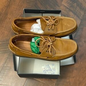 Tommy Hilfiger Brown Leather Boat Shoes